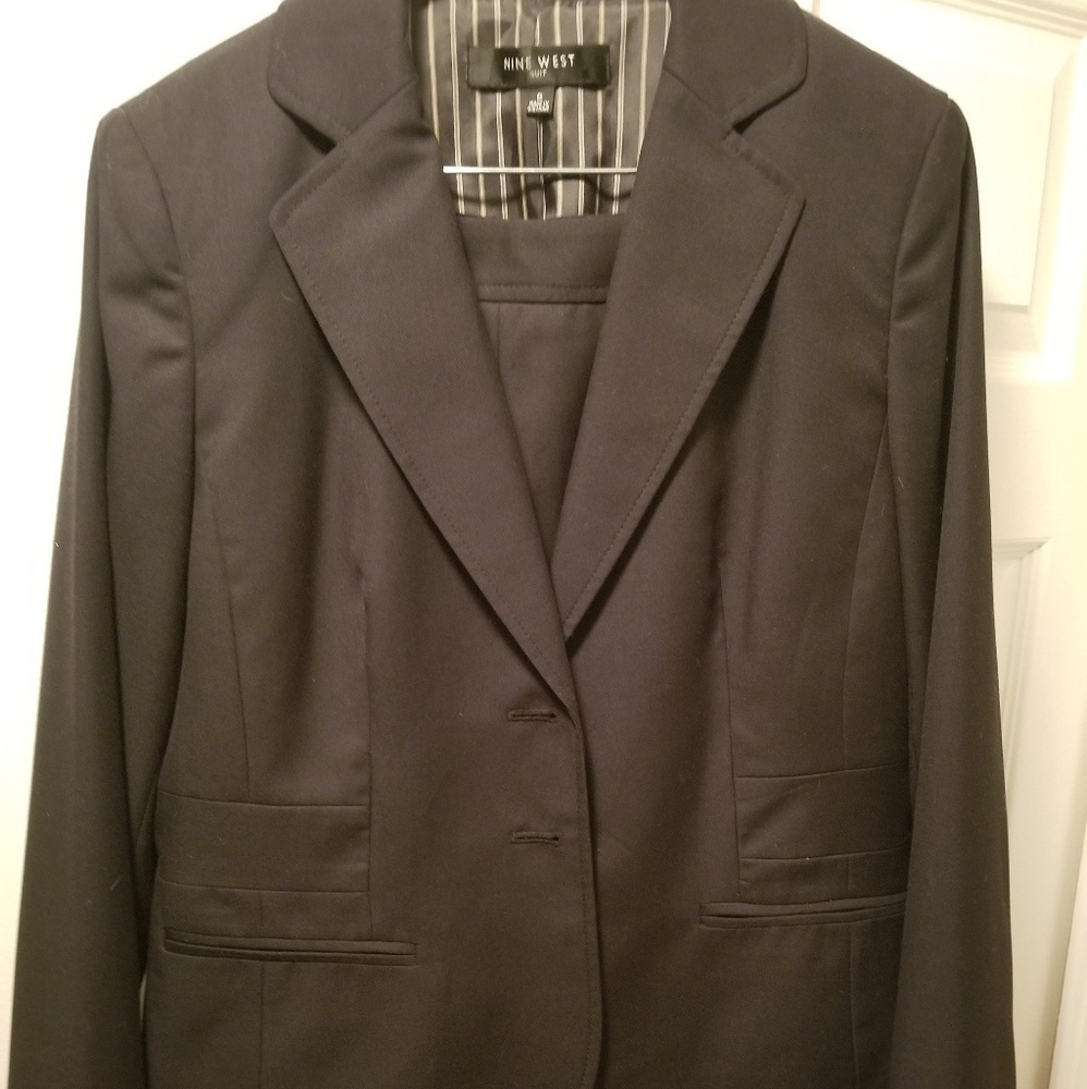 NWT Nine West 2 piece pencil skirt suit black sz 6